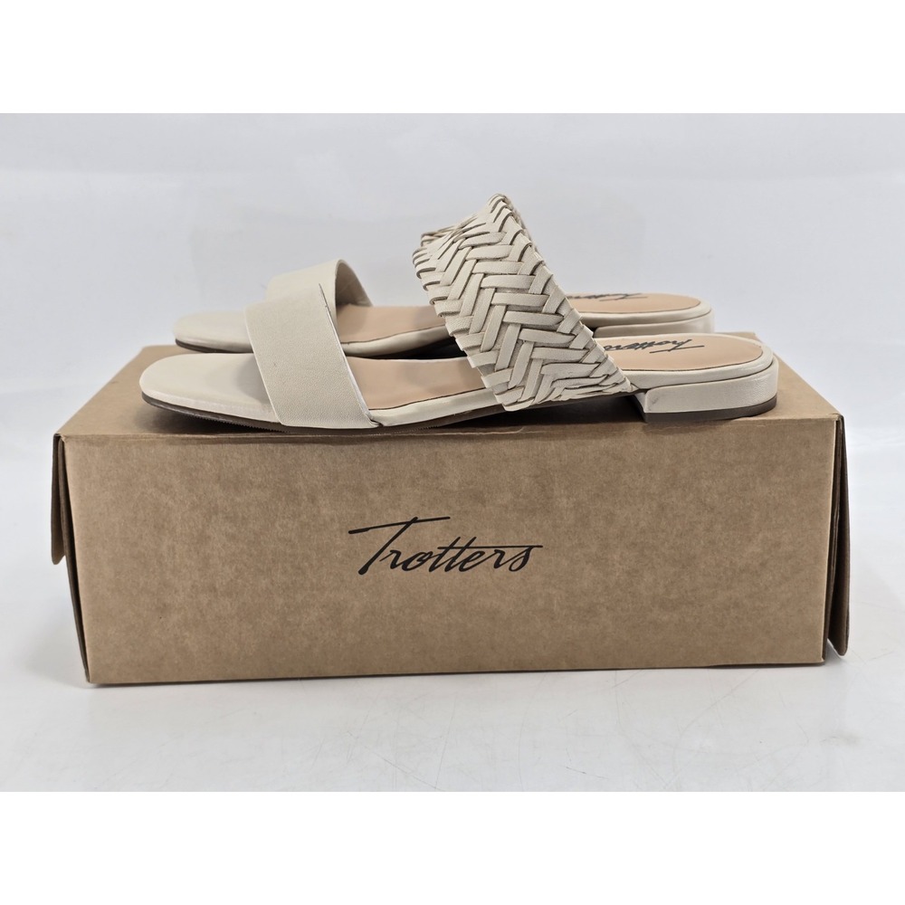 NIB Trotters Women's Nalane Sandals - Color Ivory - Size 8 Wide - Picture 9 of 13